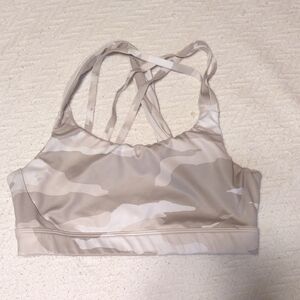 Athleta Beige Camouflage Sports Bra